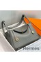 Hermes Lindy 30cm Bag In Gris Meyer Clemence Leather GHW Replica