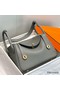 Hermes Lindy 30cm Bag In Gris Meyer Clemence Leather GHW Replica