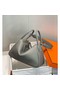 Hermes Lindy 30cm Bag In Gris Meyer Clemence Leather GHW Replica