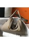 Hermes Lindy 30cm Bag In Gris Tourterelle Clemence Leather GHW Replica