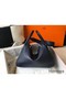 Hermes Lindy 30cm Bag In Navy Blue Clemence Leather GHW Replica