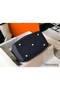Hermes Lindy 30cm Bag In Navy Blue Clemence Leather GHW Replica