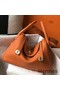 Hermes Lindy 30cm Bag In Orange Clemence Leather GHW Replica