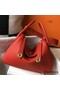 Hermes Lindy 30cm Bag In Red Clemence Leather GHW Replica