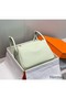 Hermes Lindy 30cm Bag In Vert Fizz Clemence Leather PHW Replica