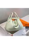 Hermes Lindy 30cm Bag In Vert Fizz Clemence Leather PHW Replica