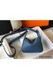 Hermes Lindy Mini Bag In Blue Agate Clemence Leather PHW Replica