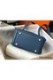 Hermes Lindy Mini Bag In Blue Agate Clemence Leather PHW Replica