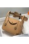 Hermes Lindy Mini Bag In Chai Clemence Leather GHW Replica