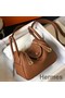 Hermes Lindy Mini Bag In Gold Clemence Leather GHW Replica