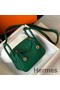 Hermes Lindy Mini Bag In Green Clemence Leather GHW Replica