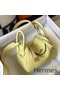 Hermes Lindy Mini Bag In Jaune Poussin Clemence Leather GHW Replica