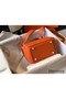 Hermes Lindy Mini Bag In Orange Clemence Leather GHW Replica
