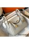 Hermes Lindy Mini Bag In Pearl Grey Clemence Leather GHW Replica