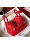 Hermes Lindy Mini Bag In Red Clemence Leather GHW Replica