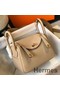 Hermes Lindy Mini Bag In Trench Clemence Leather GHW Replica