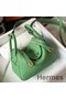 Hermes Lindy Mini Bag In Vert Criquet Clemence Leather GHW Replica