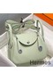 Hermes Lindy Mini Bag In Vert Fizz Clemence Leather PHW Replica
