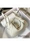 Hermes Lindy Mini Bag In White Clemence Leather GHW Replica
