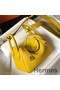 Hermes Lindy Mini Bag In Yellow Clemence Leather GHW Replica