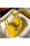 Hermes Lindy Mini Bag In Yellow Clemence Leather GHW Replica