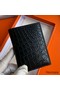 Hermes MC² Euclide Card Holder in Black Matte Alligator Leather Replica