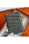 Hermes MC² Euclide Card Holder in Blue Glacier Shiny Alligator Leather Replica