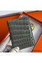 Hermes MC² Euclide Card Holder in Blue Glacier Shiny Alligator Leather Replica