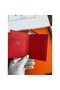 Hermes MC² Euclide Card Holder in Red Shiny Alligator Leather Replica