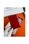 Hermes MC² Euclide Card Holder in Red Shiny Alligator Leather Replica