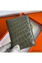 Hermes MC² Euclide Card Holder in Tourterelle Shiny Alligator Leather Replica
