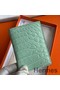 Hermes MC² Euclide Card Holder in Vert D'eau Matte Alligator Leather Replica