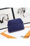 Hermes Medium Bolide Travel Case In Blue Electric Cotton Replica