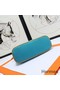 Hermes Medium Bolide Travel Case In Blue Horizon Cotton Replica