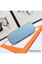 Hermes Medium Bolide Travel Case In Blue Lin Cotton Replica