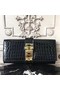 Hermes Medor Clutch Bag In Black Crocodile Leather Replica