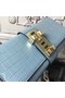 Hermes Medor Clutch Bag In Ciel Crocodile Leather Replica