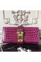 Hermes Medor Clutch Bag In Fuchsia Crocodile Leather Replica