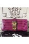 Hermes Medor Clutch Bag In Fuchsia Crocodile Leather Replica