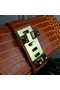 Hermes Medor Clutch Bag In Orange Crocodile Leather Replica