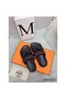 Hermes Men's Chypre Sandals in Black Epsom Calfskin Replica