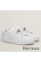 Hermes Men's Day Sneakers in White Leather Replica