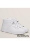 Hermes Men's Daydream High-top Sneakers in White Leather Replica