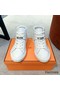 Hermes Men's Daydream High-top Sneakers in White Leather Replica