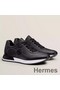 Hermes Men's Drive Sneakers In Black Leather Replica