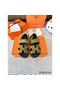Hermes Men's Genius Sandals In Green Suede Calfskin Replica