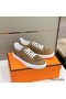 Hermes Men's Get Sneakers in Beige Suede Leather Replica