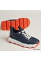 Hermes Men's Impulse Sneakers in Navy Fabric and Leather Replica