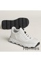 Hermes Men's Impulse Sneakers in White Fabric and Leather Replica