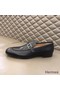 Hermes Men's Monterey Loafers In Black Calfskin Replica